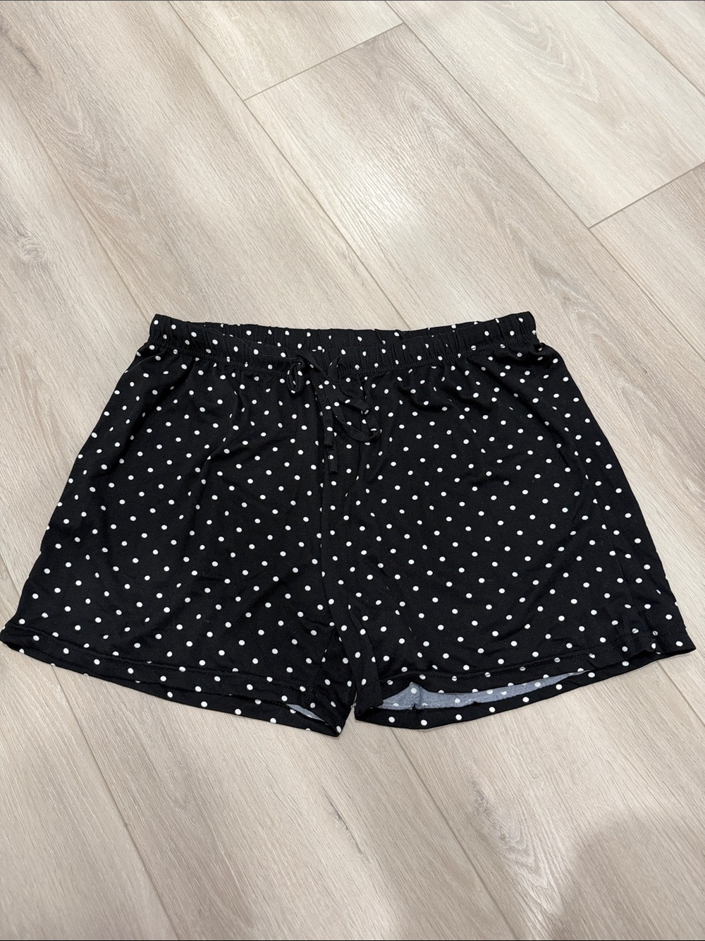 Black Polka Dot Athletic Lounge Shorts - Women's